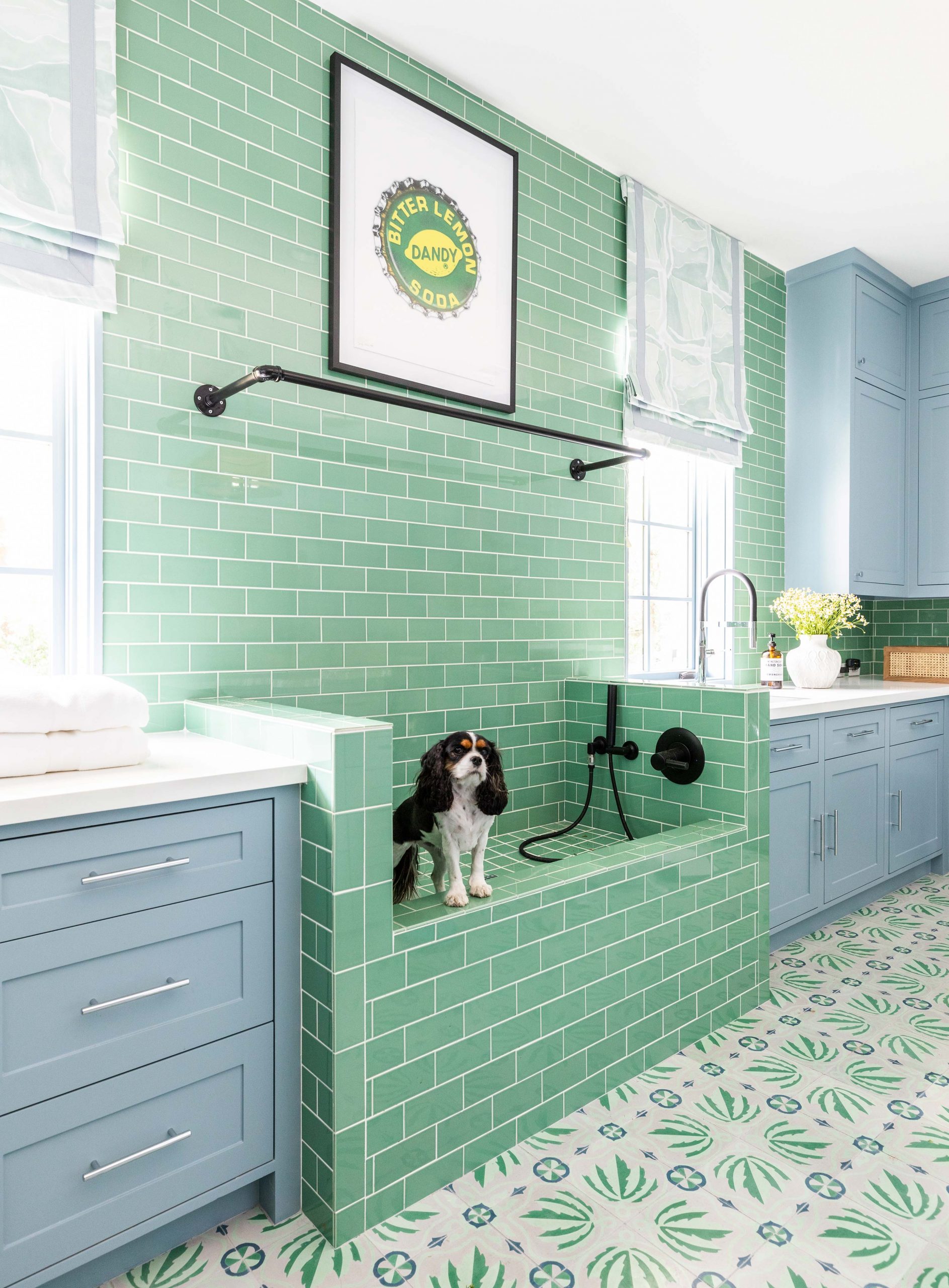 green and blue kitchen - Creative Tonic