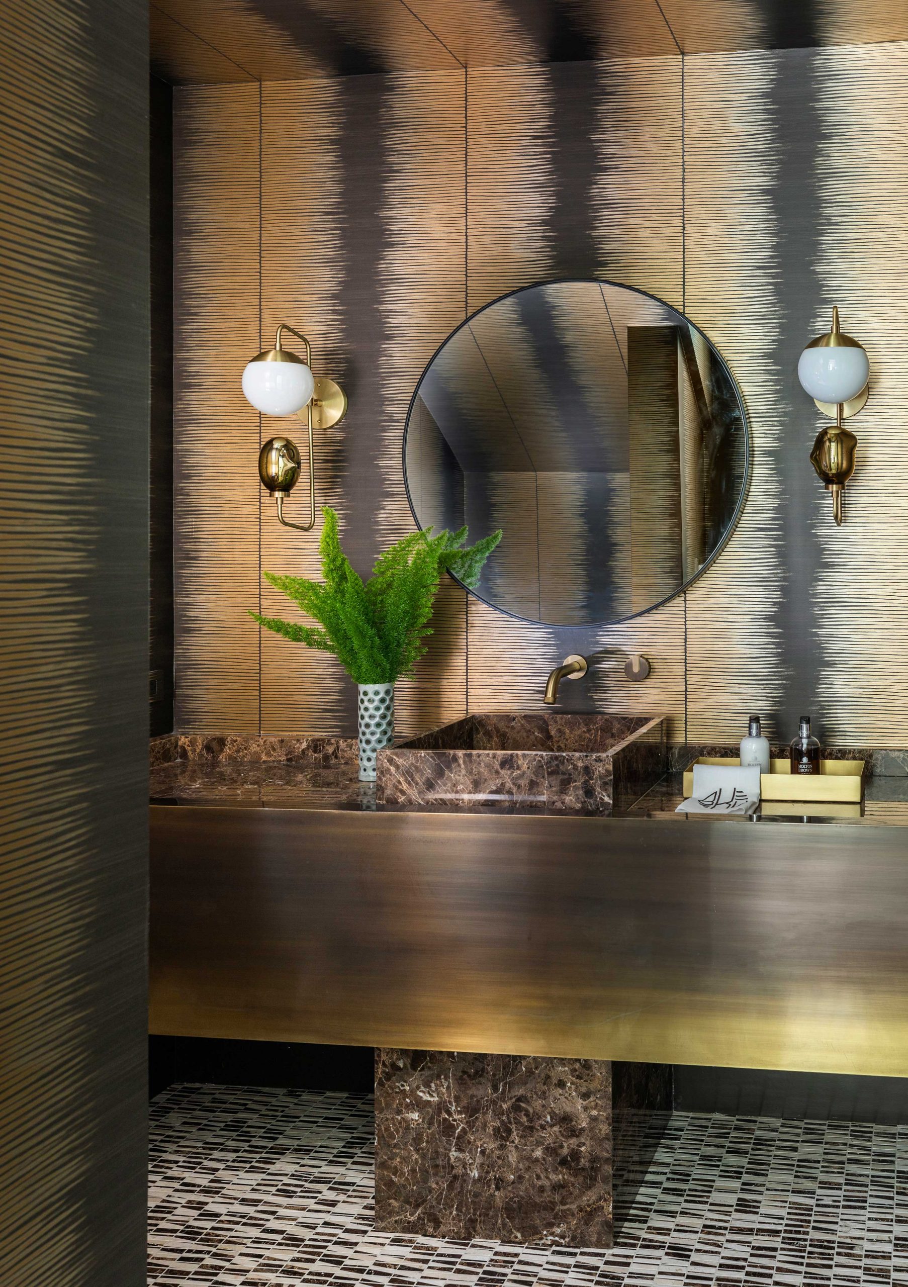 Black Gold Mod Bathroom Design Creative Tonic