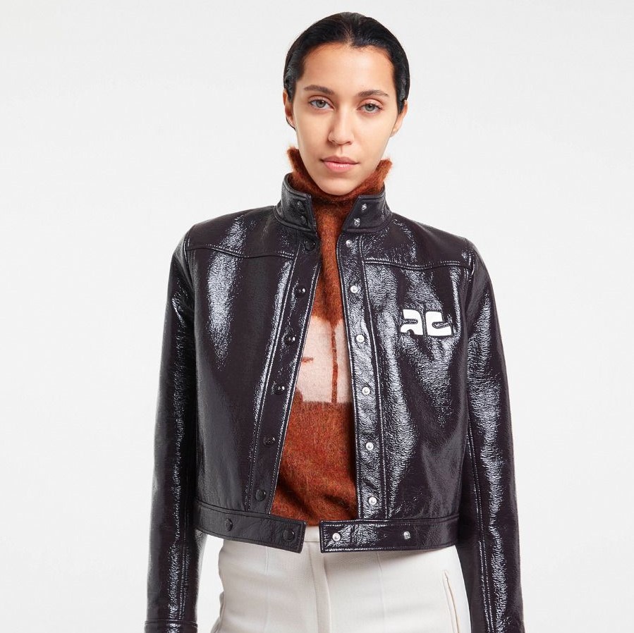 Courreges vinyl jacket black