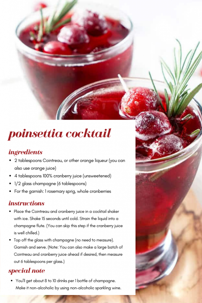 Holiday Poinsettia Cocktail