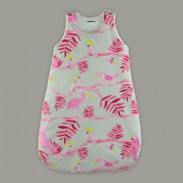 Baby Sleep Sack in Pink Bird Print
