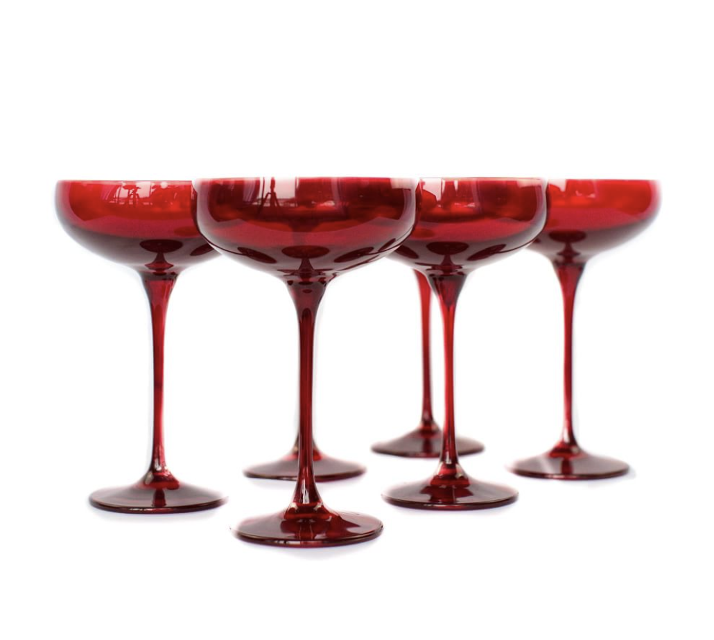 Estelle Colored Glass Champagne Coupe