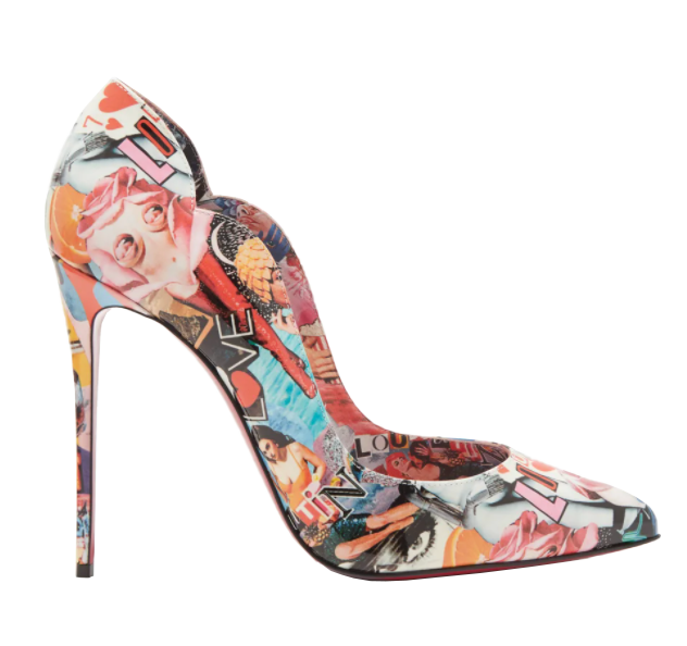 Christian Louboutin Hot Chick 100 Printed Leather Pumps