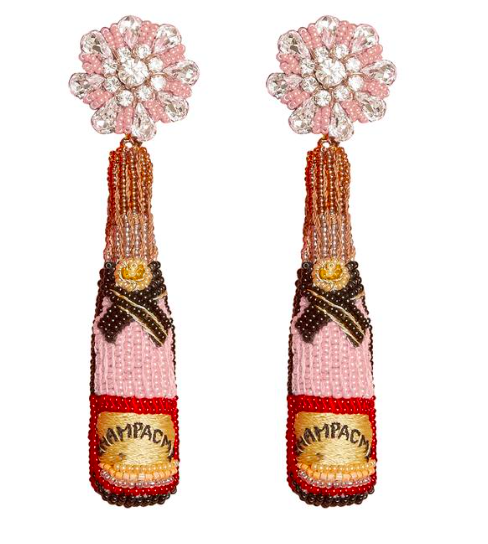 Champagne drop earrings