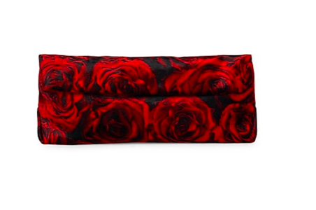 Velvet Rose Print Clutch