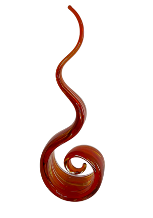 1990s Murano Glass Dancing Red Flame Sculpture