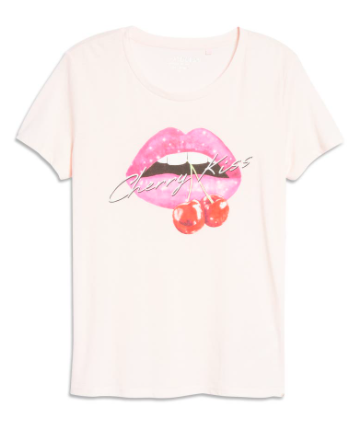 lip and cherry t shirt