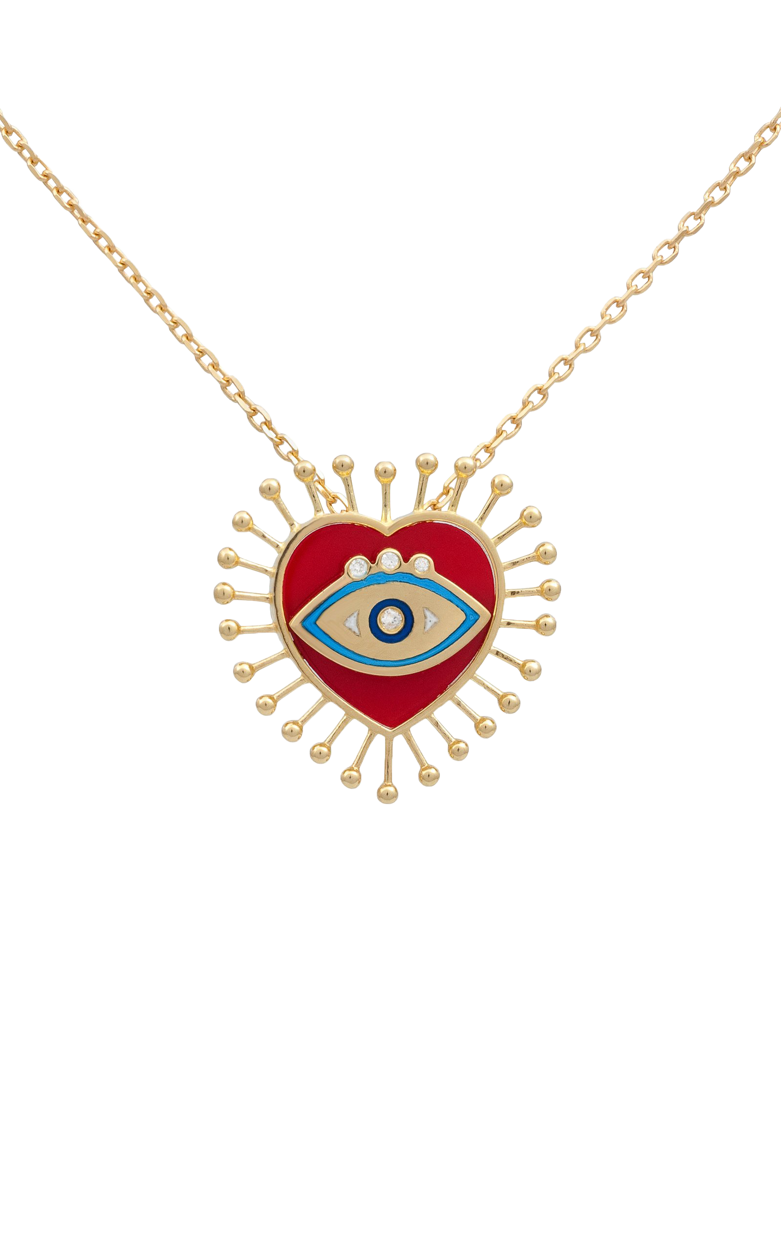 Heart and eye pendant