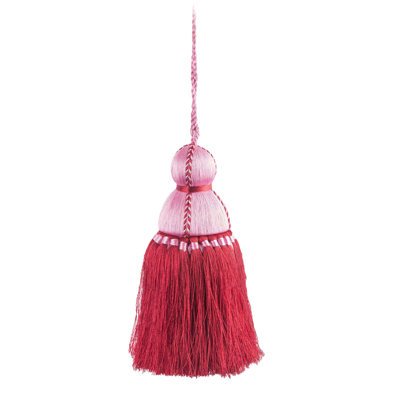 Pink and red tassel