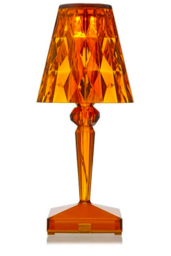 Kartell Battery Portable and Rechargeable Transparent Amber Table lamp