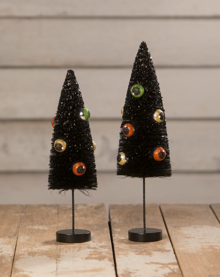 Bethany Lowe Eerie Eyeball Bottle Brush Trees