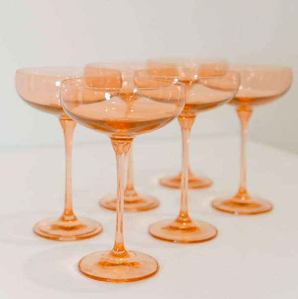 Estelle Colored Glass Champagne Coupe