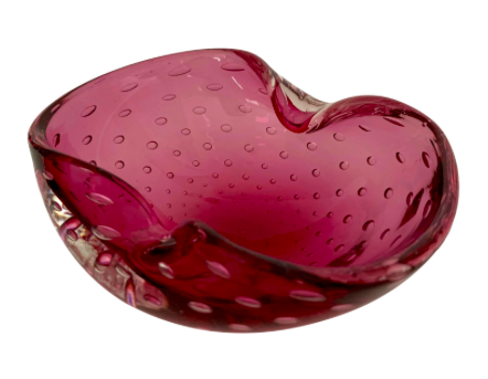 Cranberry Murano Bowl