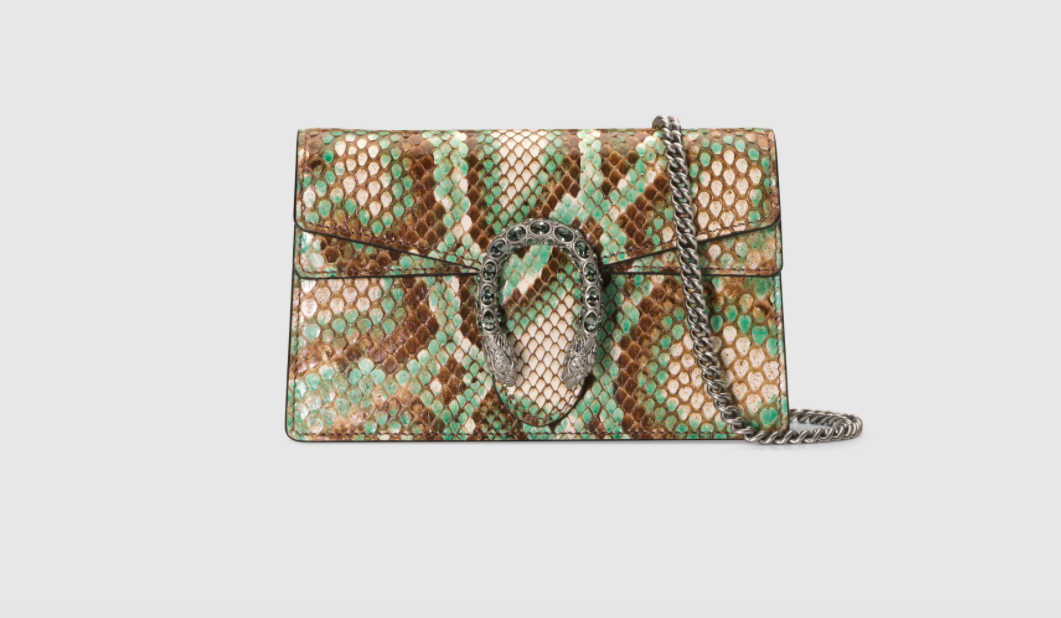 snake print cross body purse