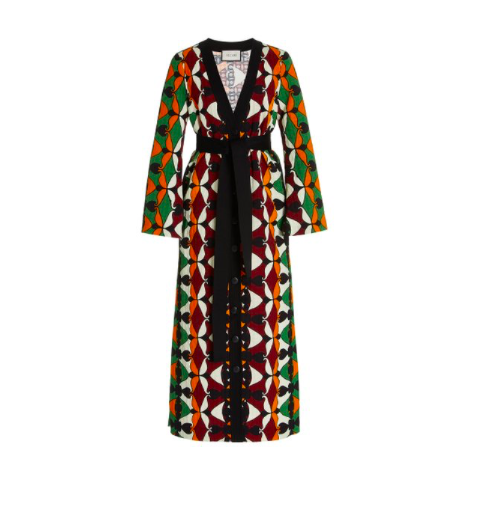 Rochon Belted Printed Cotton-Blend Maxi Dress
