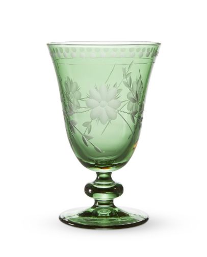 Vitage etched glass