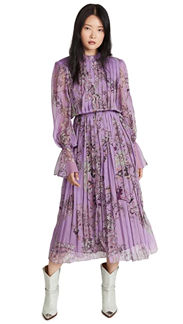 Hemant and Nandita Pleated Long Dress