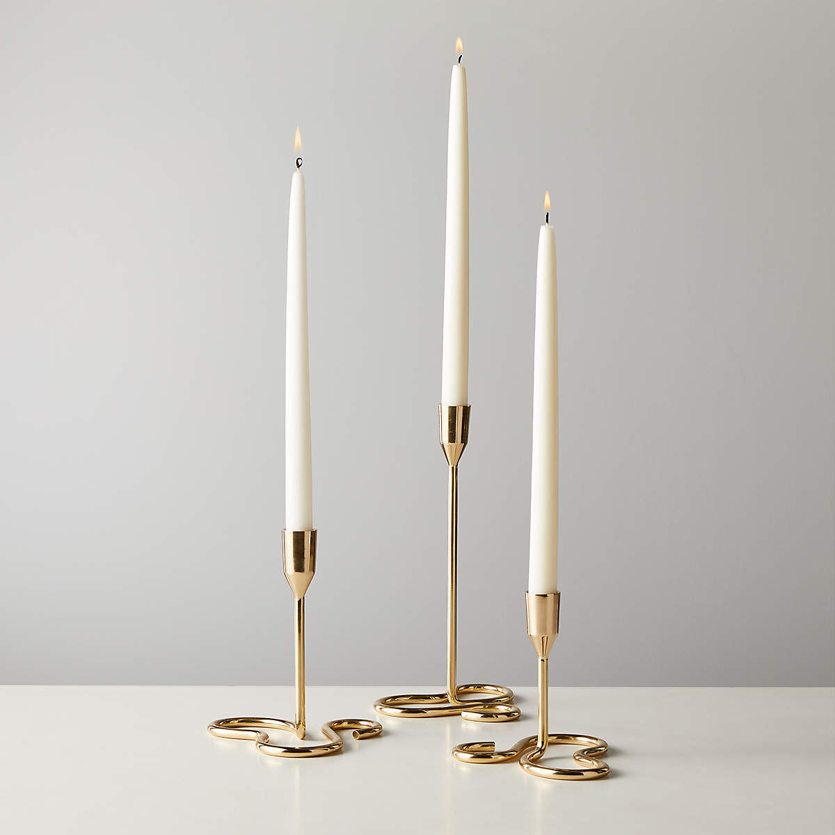brass taper candle holders