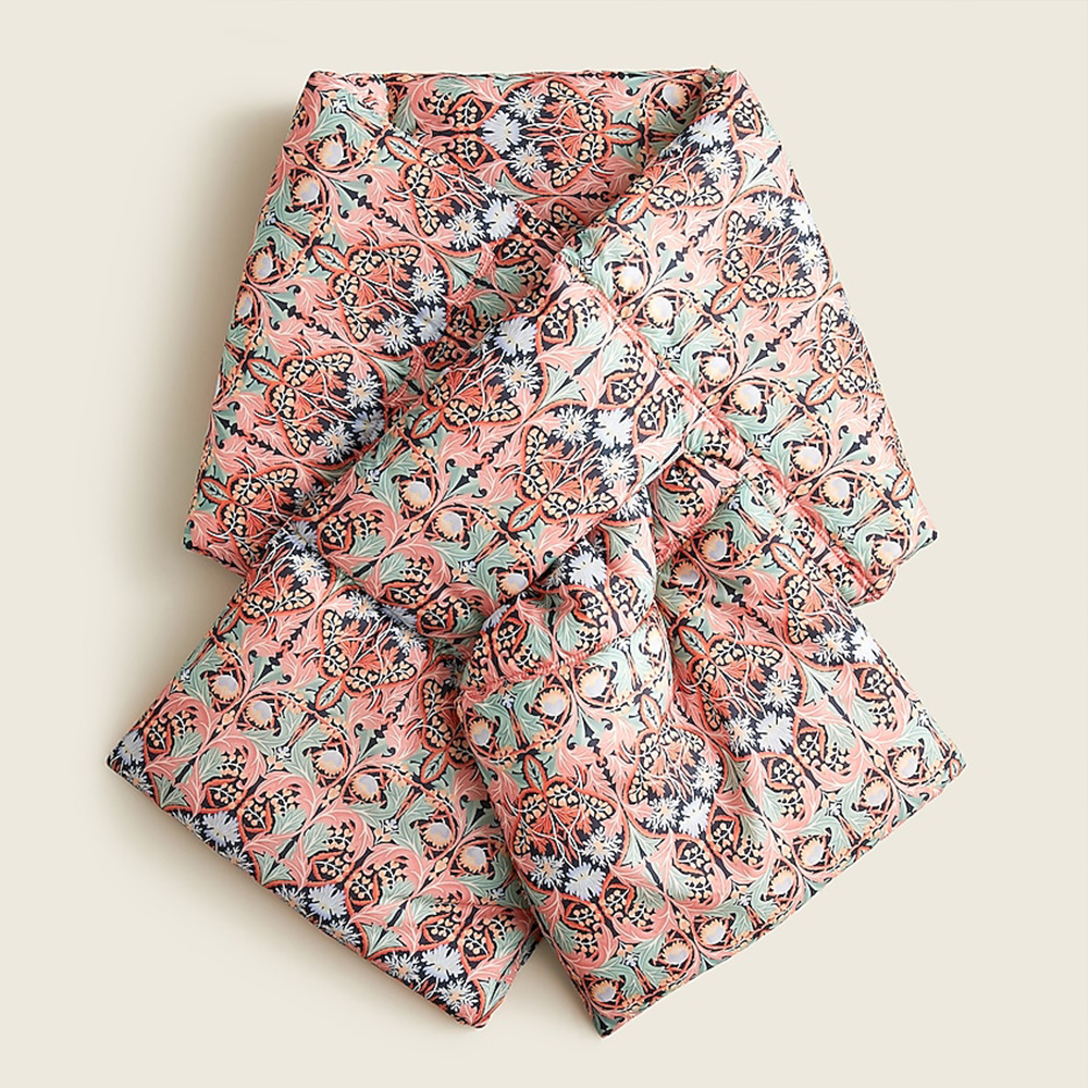 Puffer pull-through scarf with PrimaLoft® in Liberty® May nouveau print