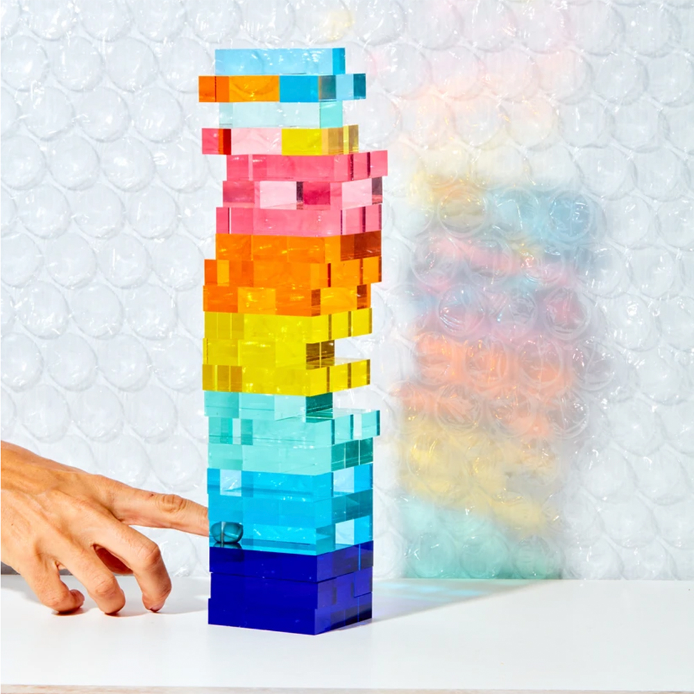 Sunnylife Lucite Stacking Tower Game