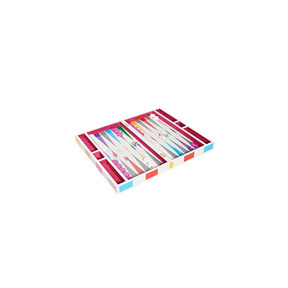 Jonathan Adler Rainbow Checkerboard Backgammon Set