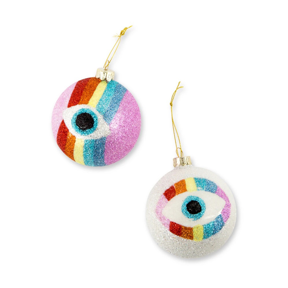 Glitter Evil Eye Ornaments