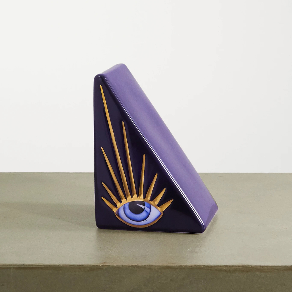 L'OBJET + Lito porcelain, gold-plated and resin bookend