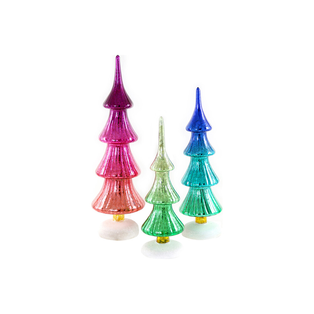 Cody Foster Multicolor Glass Trees Set