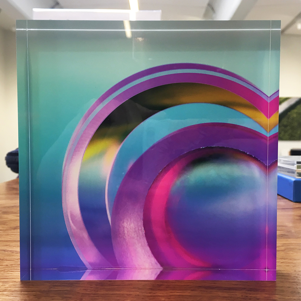 Deborah Bay, Acrylic Block (Blue)