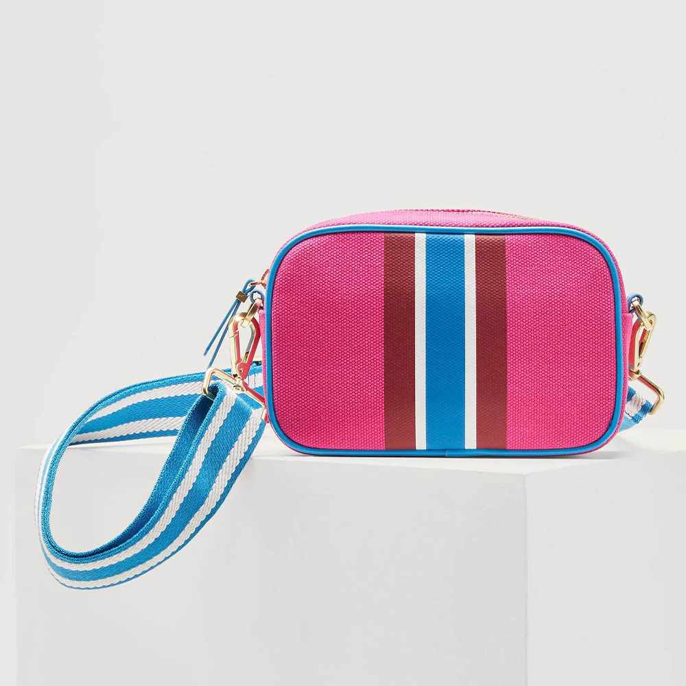 Olivia Canvas Crossbody Bag - Festival Pink