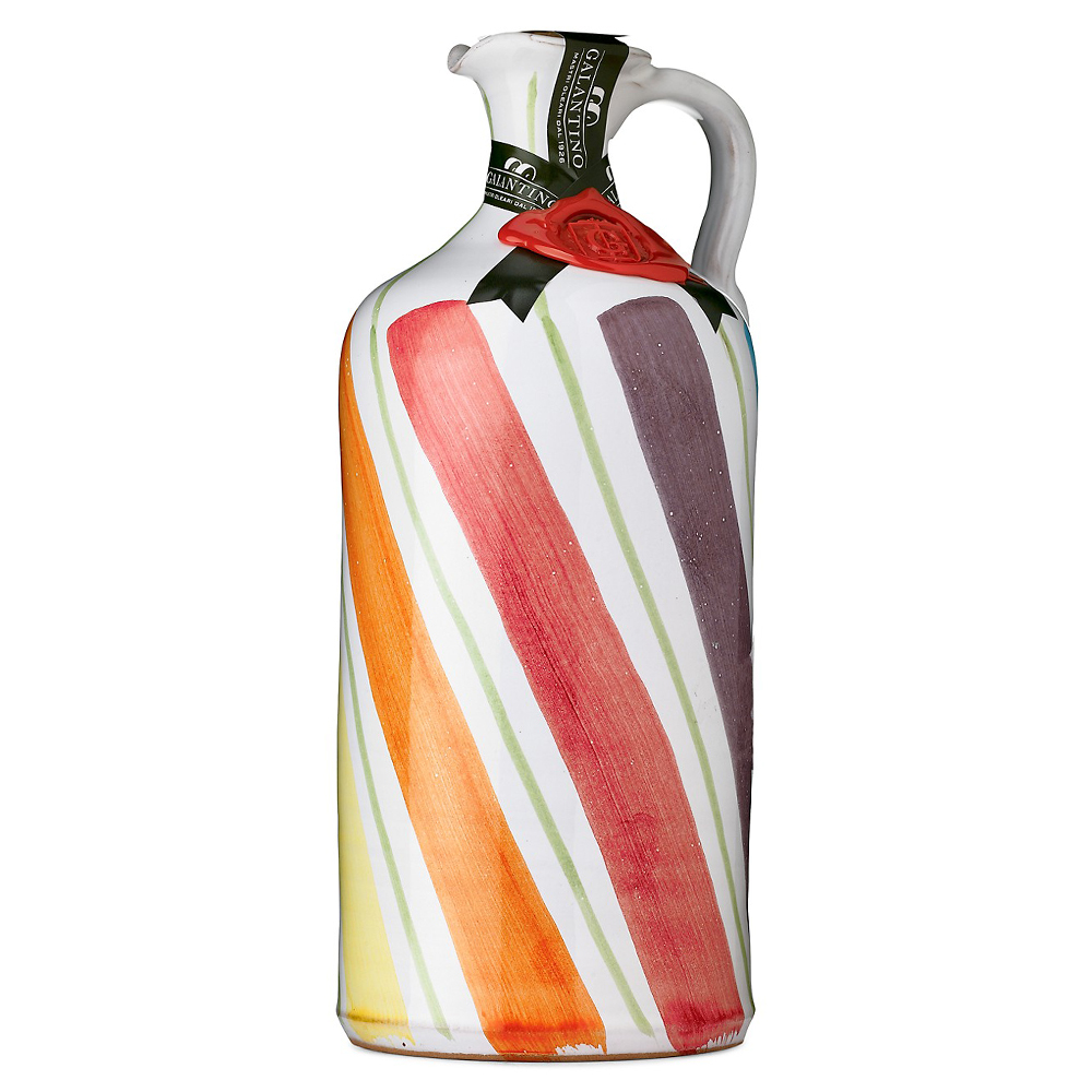 Zia Pia Arco Fantasia Rainbow Extra Virgin Oilive Oil Ceramic Jug