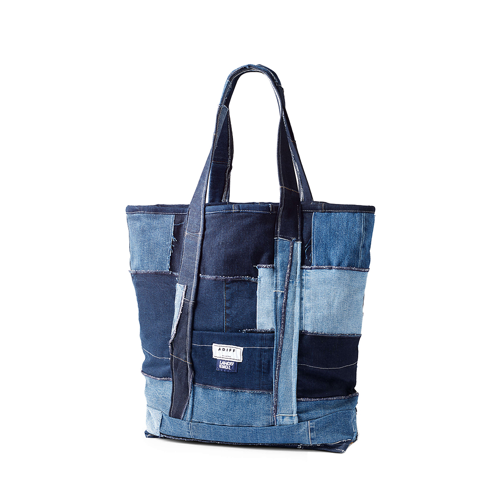 ADIFF x Lands' End Upcycled Denim Large Tote