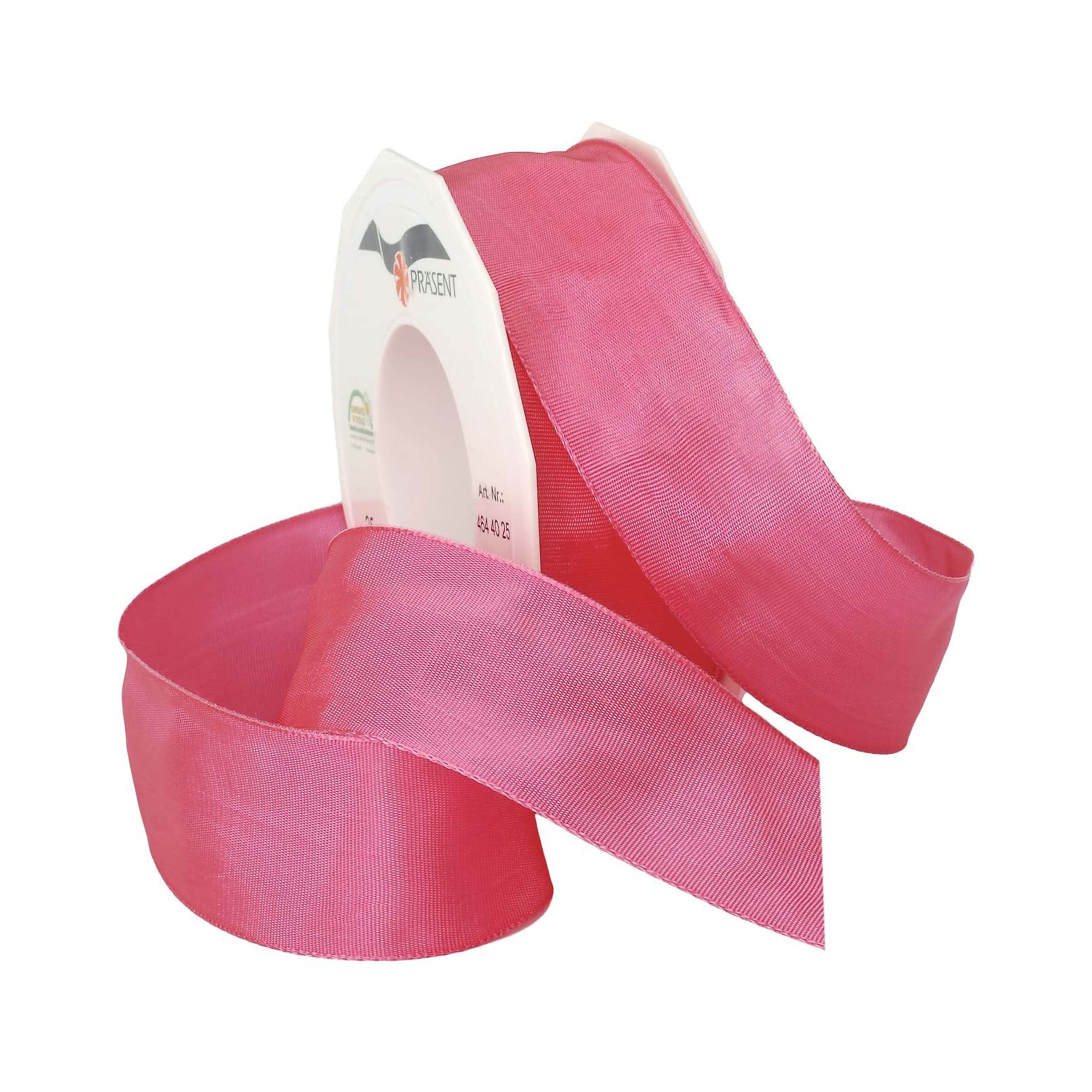 French Wired Pink Lyon Ribbon