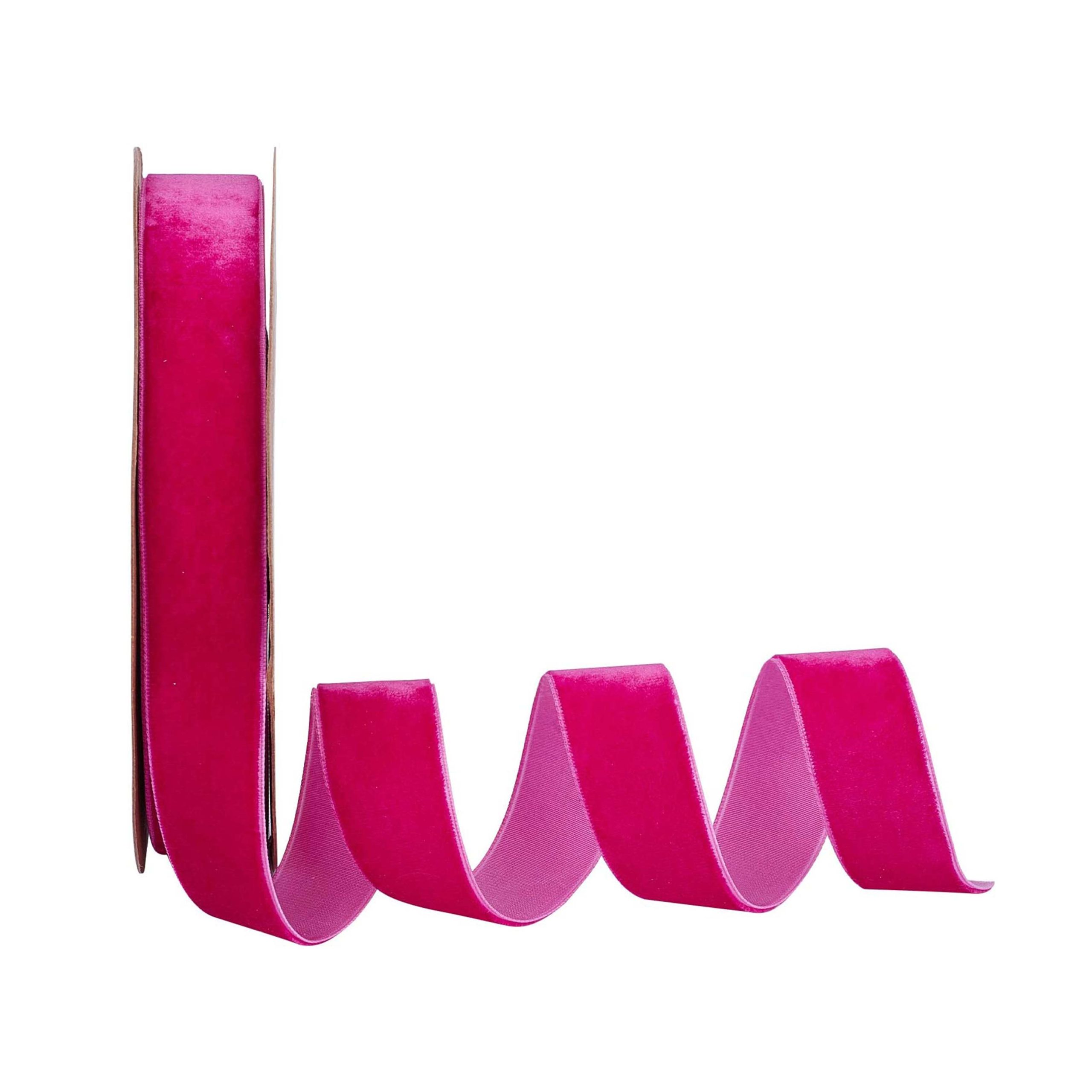 Hot Pink Velvet Ribbon