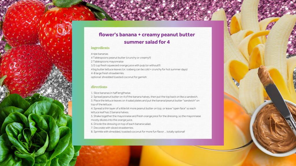 banana and creamy peanut butter summer salad recipe